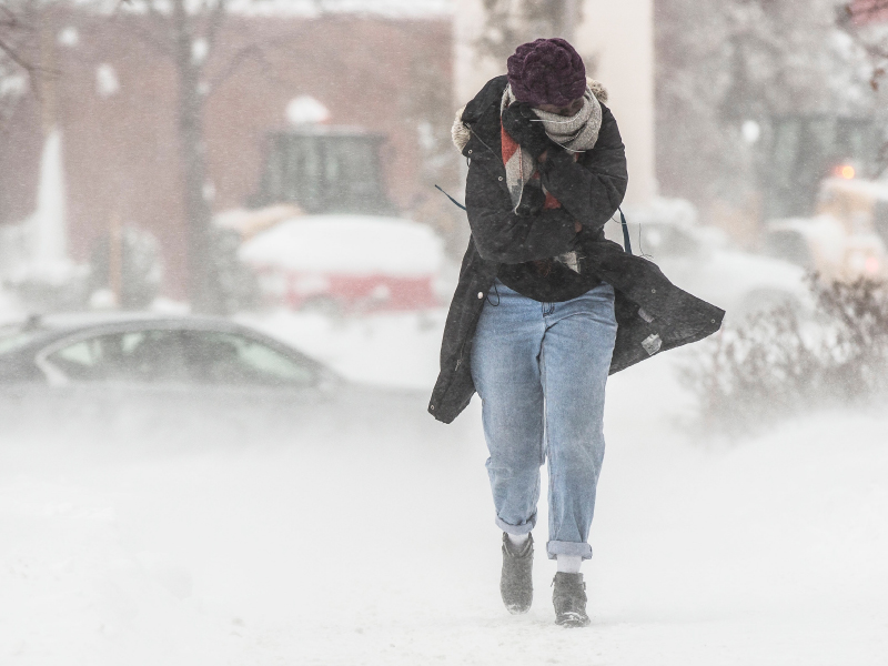 A cold snowy day