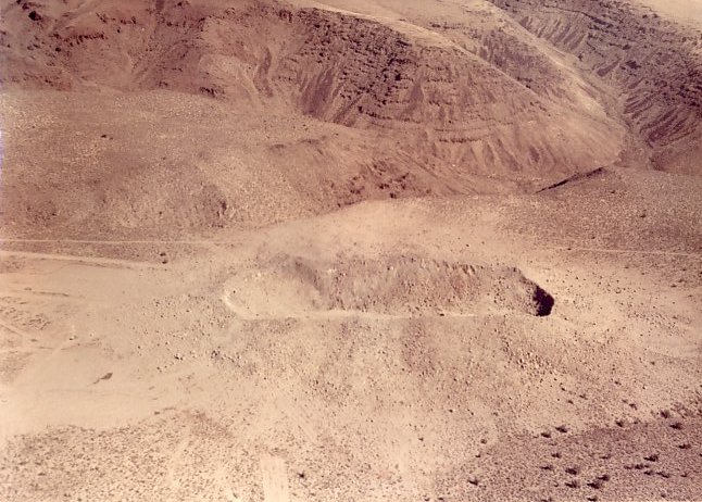 The Plowshare channel excavation test — three devices in a line, 520 meters underground, resulting in a channel 250 meters long